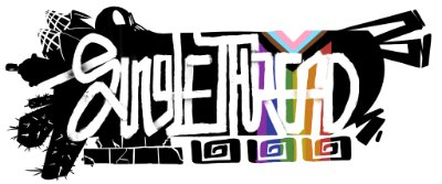 A graffiti style logo that says "Single Thread".